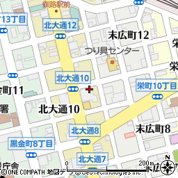 北陸銀行釧路支店周辺の地図