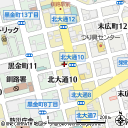 北海道釧路市北大通11丁目2-1周辺の地図