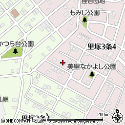 北海道札幌市清田区里塚３条4丁目5周辺の地図