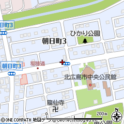 北海道北広島市朝日町周辺の地図
