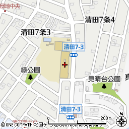 札幌市立清田緑小学校周辺の地図