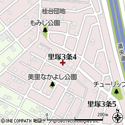 北海道札幌市清田区里塚３条4丁目8周辺の地図