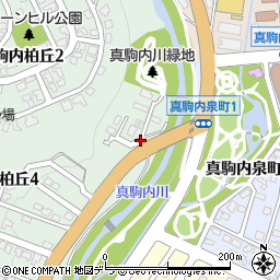 北海道札幌市南区真駒内柏丘3丁目周辺の地図