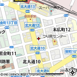 北海道釧路市北大通12丁目1-1周辺の地図