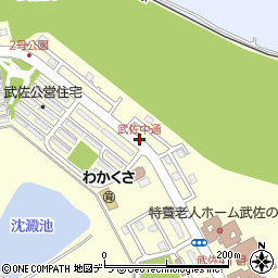 武佐中通周辺の地図