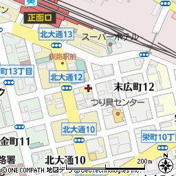 北海道釧路市北大通12丁目1-10周辺の地図