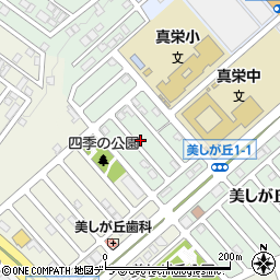 北海道札幌市清田区美しが丘２条1丁目周辺の地図