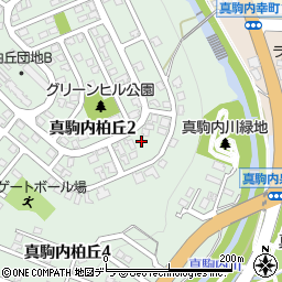 北海道札幌市南区真駒内柏丘2丁目周辺の地図