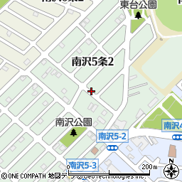北海道札幌市南区南沢５条周辺の地図