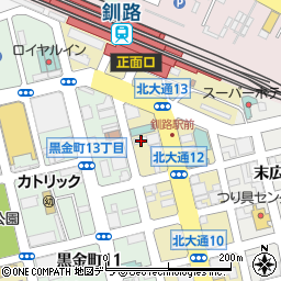北海道釧路市北大通13丁目2周辺の地図