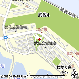 武佐2号公園周辺の地図