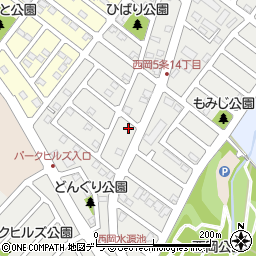 北海道札幌市豊平区西岡５条14丁目周辺の地図