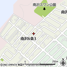 北海道札幌市南区南沢６条3丁目13周辺の地図