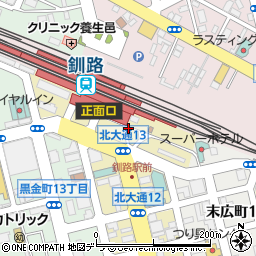 北海道釧路市北大通14丁目周辺の地図
