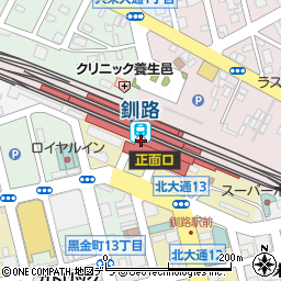 釧路駅周辺の地図