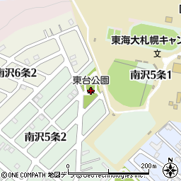 南沢東台公園トイレ周辺の地図