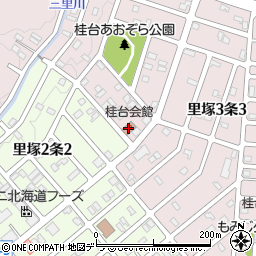 桂台町内会館周辺の地図