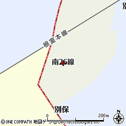 北海道釧路郡釧路町別保原野南２６線周辺の地図