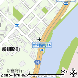 北海道釧路市新釧路町6-15周辺の地図