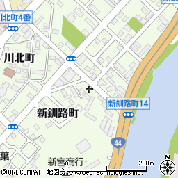 北海道釧路市新釧路町5-16周辺の地図