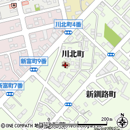 釧路市点字図書館周辺の地図