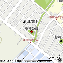 清田樹林公園周辺の地図