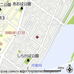 北海道札幌市豊平区西岡５条13丁目周辺の地図