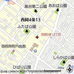 西岡高台第5公園周辺の地図