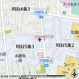 セブンイレブン札幌川沿５条３丁目店周辺の地図