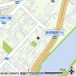 北海道釧路市新釧路町12-16周辺の地図