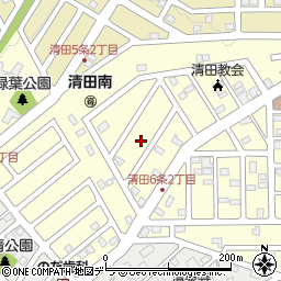北海道札幌市清田区清田６条周辺の地図
