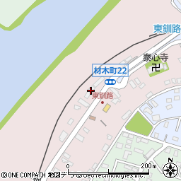 北海道釧路市材木町22-20周辺の地図