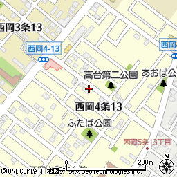 北海道札幌市豊平区西岡４条13丁目周辺の地図