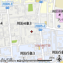 北海道札幌市南区川沿４条3丁目3-12周辺の地図