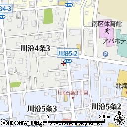 北海道札幌市南区川沿４条3丁目3-3周辺の地図