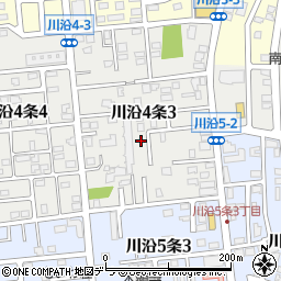 北海道札幌市南区川沿４条3丁目3-21周辺の地図