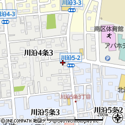 北海道札幌市南区川沿４条3丁目3-31周辺の地図
