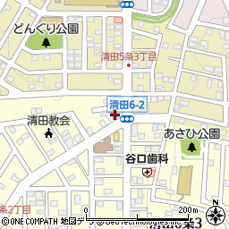 札幌清田南郵便局 ＡＴＭ周辺の地図