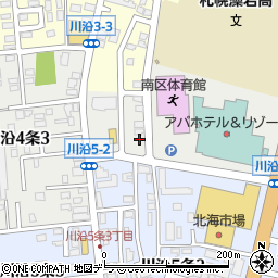 北海道札幌市南区川沿４条2丁目3-8周辺の地図