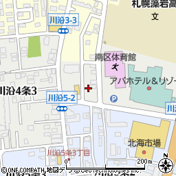 北海道札幌市南区川沿４条2丁目3-16周辺の地図
