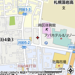 北海道札幌市南区川沿４条2丁目3-6周辺の地図