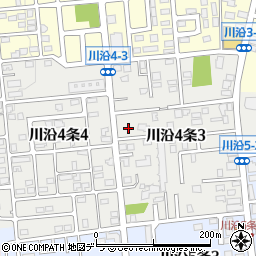 北海道札幌市南区川沿４条3丁目6-11周辺の地図