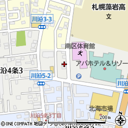 北海道札幌市南区川沿４条2丁目3-5周辺の地図