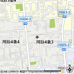 北海道札幌市南区川沿４条3丁目6-23周辺の地図