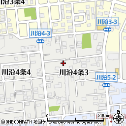 北海道札幌市南区川沿４条3丁目6-25周辺の地図