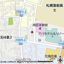 北海道札幌市南区川沿４条2丁目3-4周辺の地図