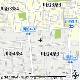 北海道札幌市南区川沿４条3丁目7-34周辺の地図