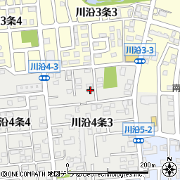 北海道札幌市南区川沿４条3丁目7-6周辺の地図