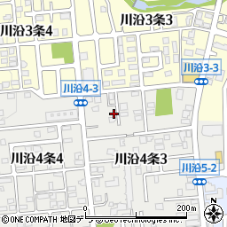 北海道札幌市南区川沿４条3丁目7周辺の地図