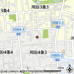 北海道札幌市南区川沿４条3丁目7-5周辺の地図